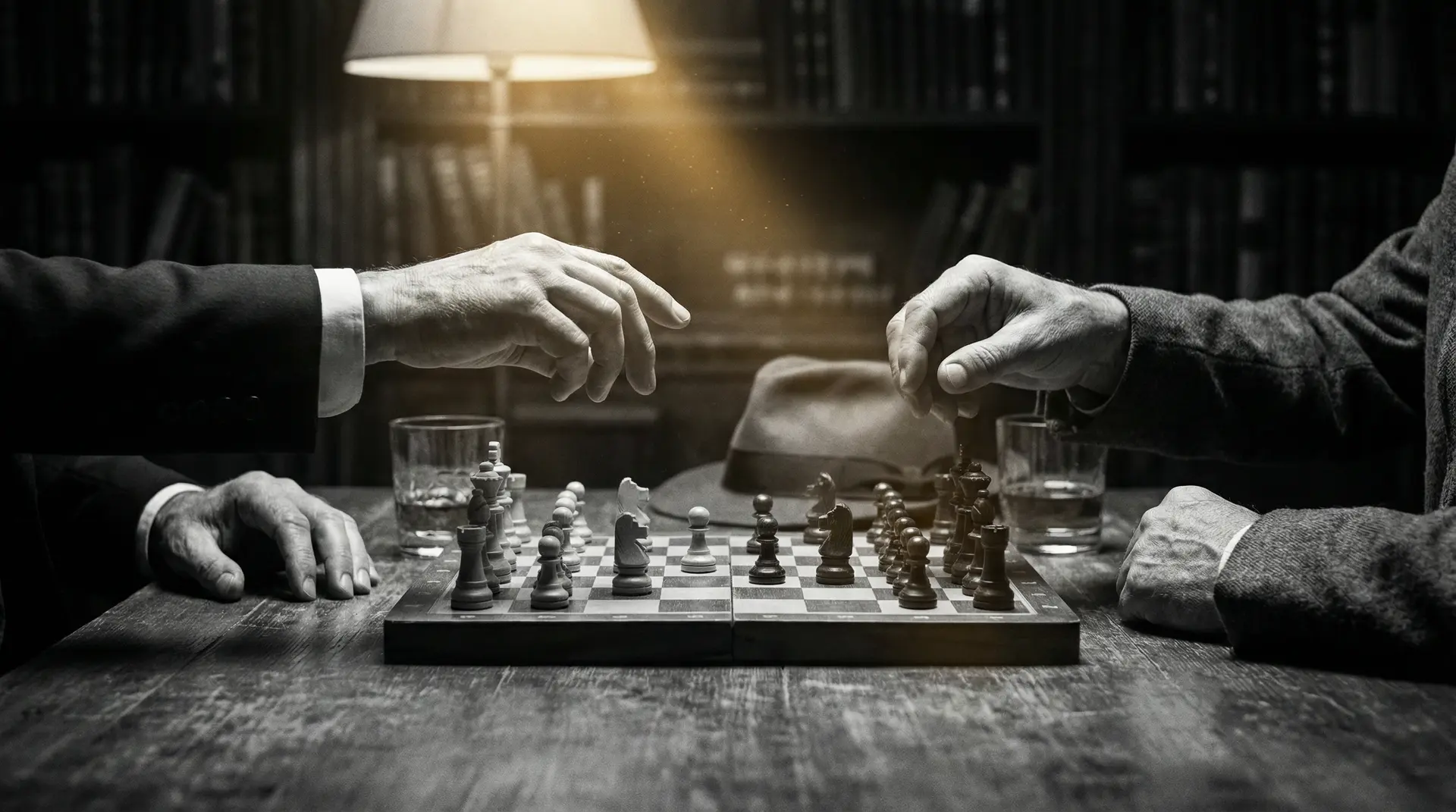 1314gan 艺术探索系列 - 非线性叙事，棋盘上的对弈象征命运的交错